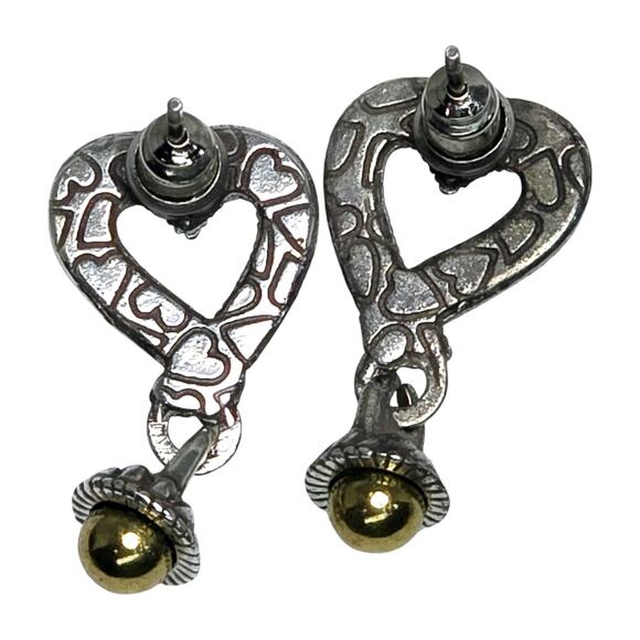 3 Brighton Dangle Earrings Callie Ophelia Heart Bohemian Silver Plated Gold Tone - Picture 9 of 9